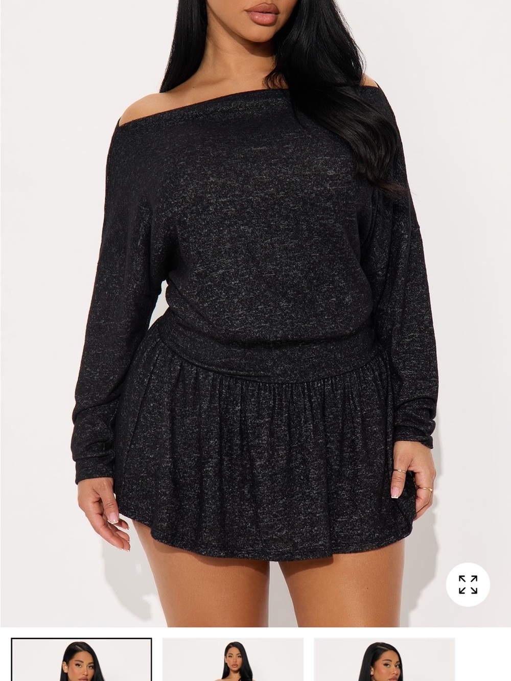 Parker Pleated Hacci Mini Dress